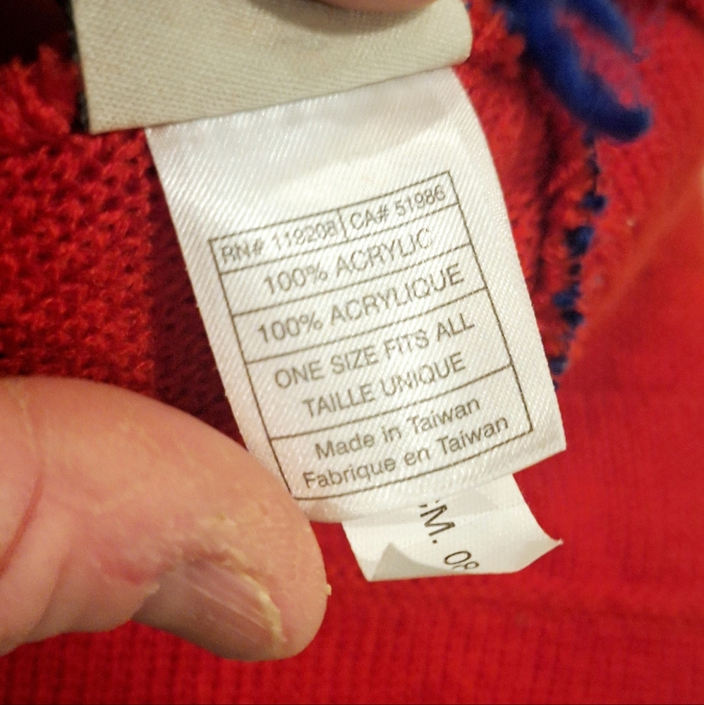 CCM Pom-Pom Beanie - Red, White, and Blue - Picture 3 of 4
